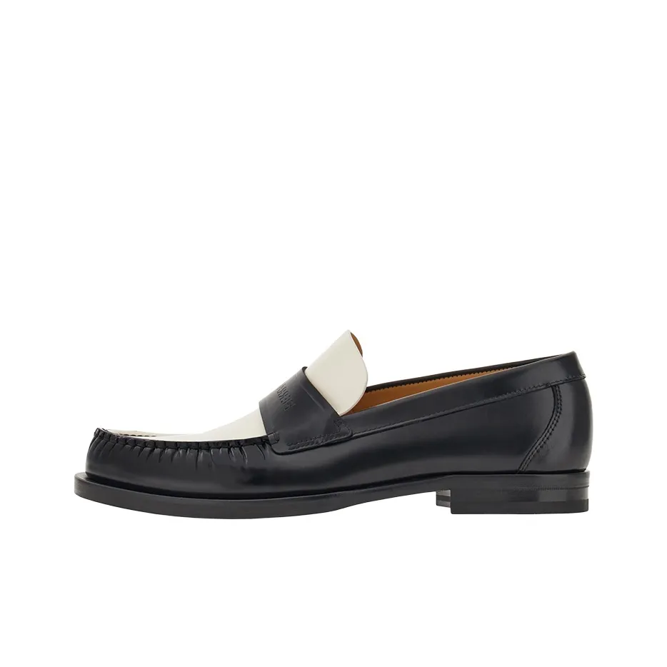 FERRAGAMO Loafers Men's Black White