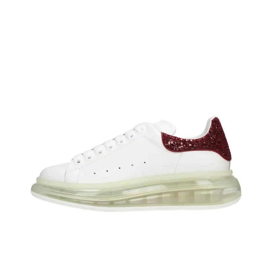 Alexander McQueen Oversized Sneaker Casual Shoes Women's Low Top White Red