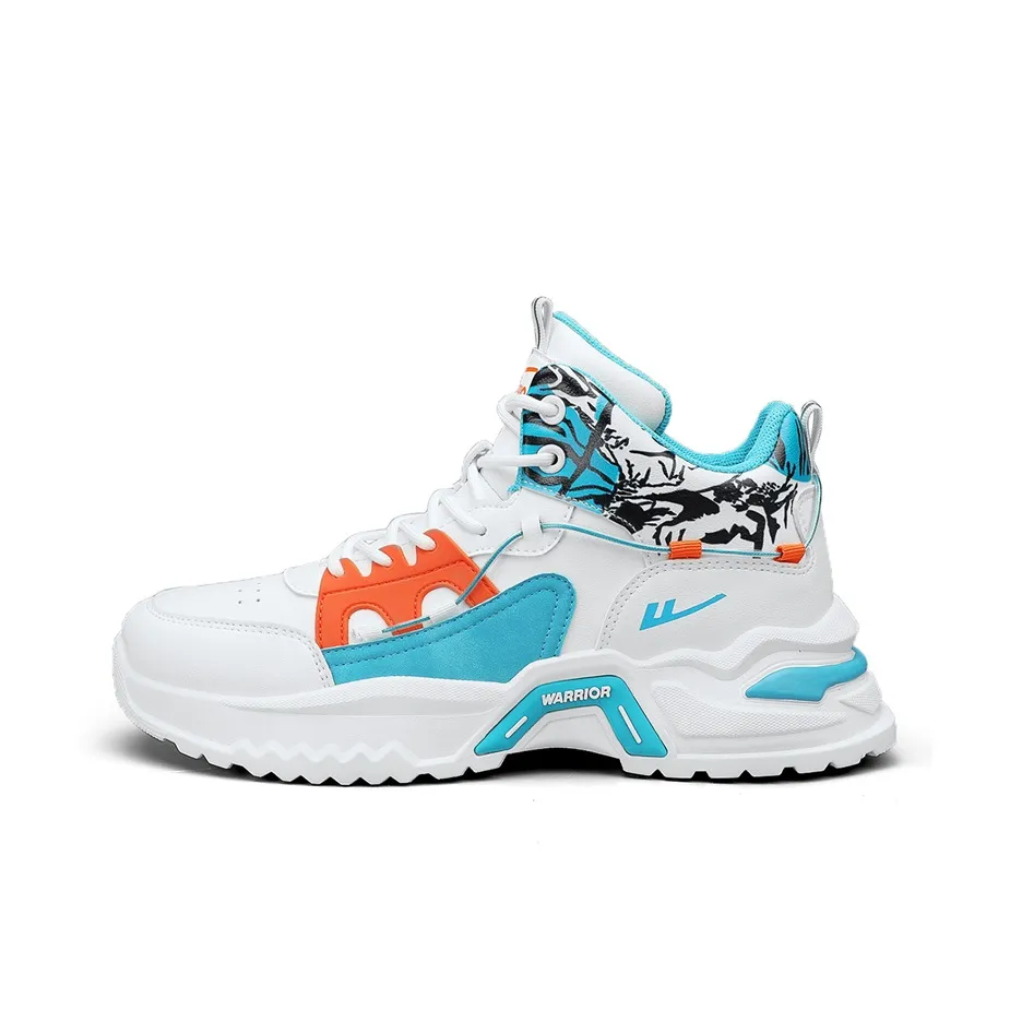 Warrior MID Топ Повседневная обувь Мужская Белый Синий и Оранжевый