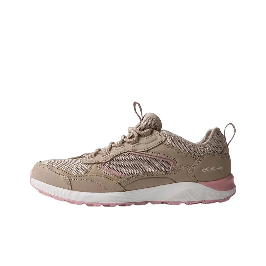Columbia Anti-Slip Wear-Resistant Low-Top Outdoor Shoes Women's Pink Yellow Brown