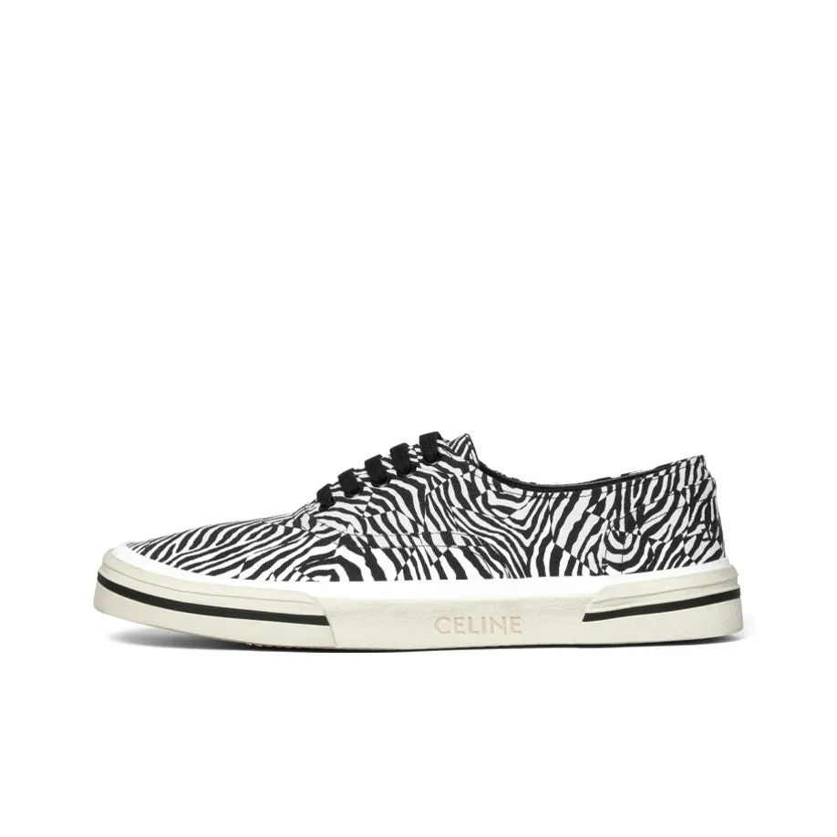 CELINE Низкий топ Стильный Скейтбординг Мужской Черный Белый