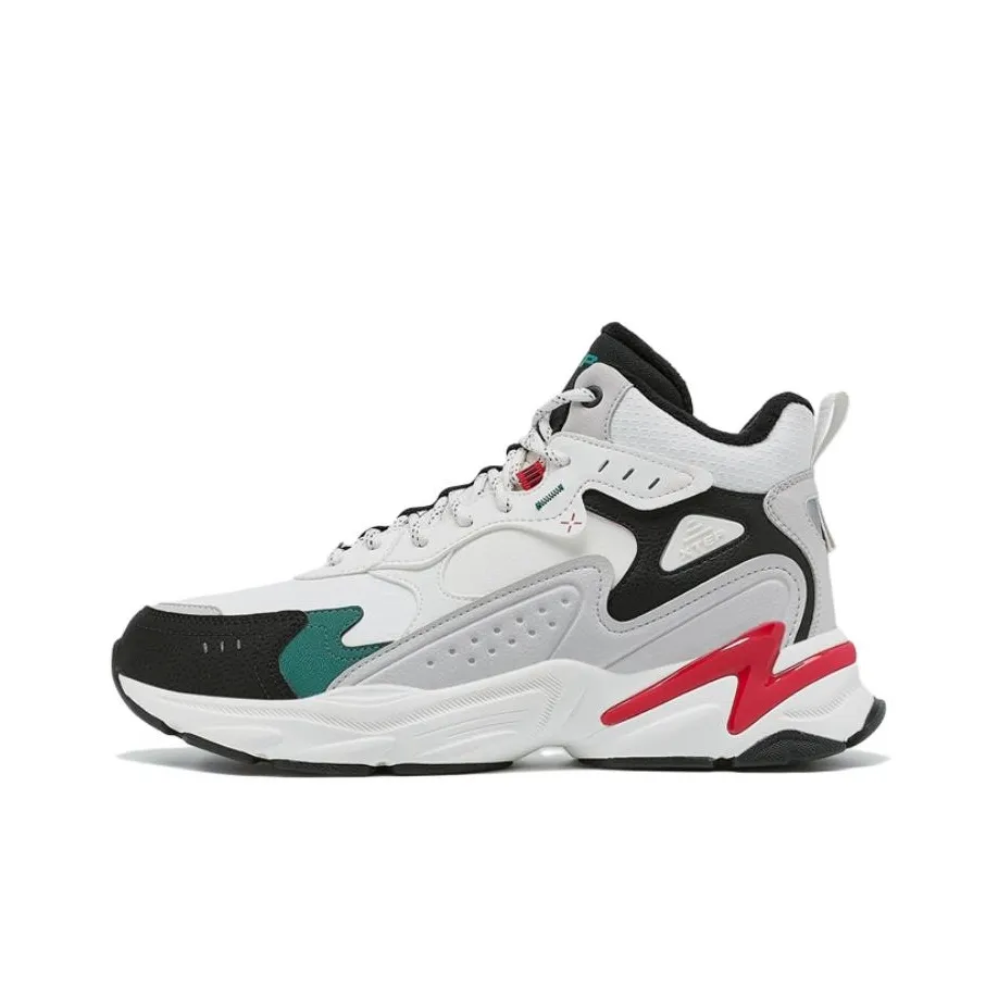 XTEP Slip-resistant Abrasion-resistant Thermal High-Top Sports Casual Shoes Men's White Black XTEP Противоскользящий Устойчивый к истиранию Термический Высокий Топ Спортивная Повседневная Обувь Мужская Белый Черный