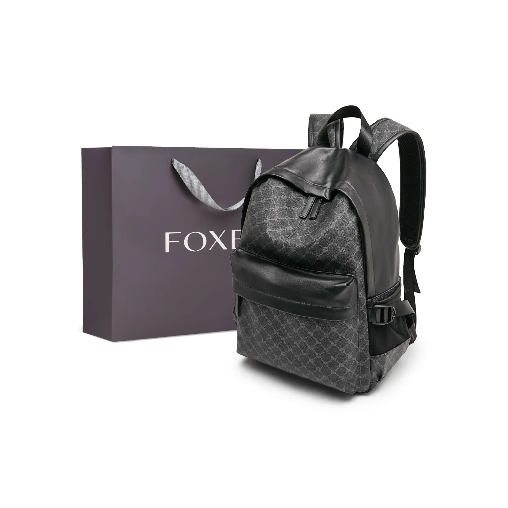 FOXER Синтетическая кожа текстиль Mosaic рюкзак стандартный мужской черный