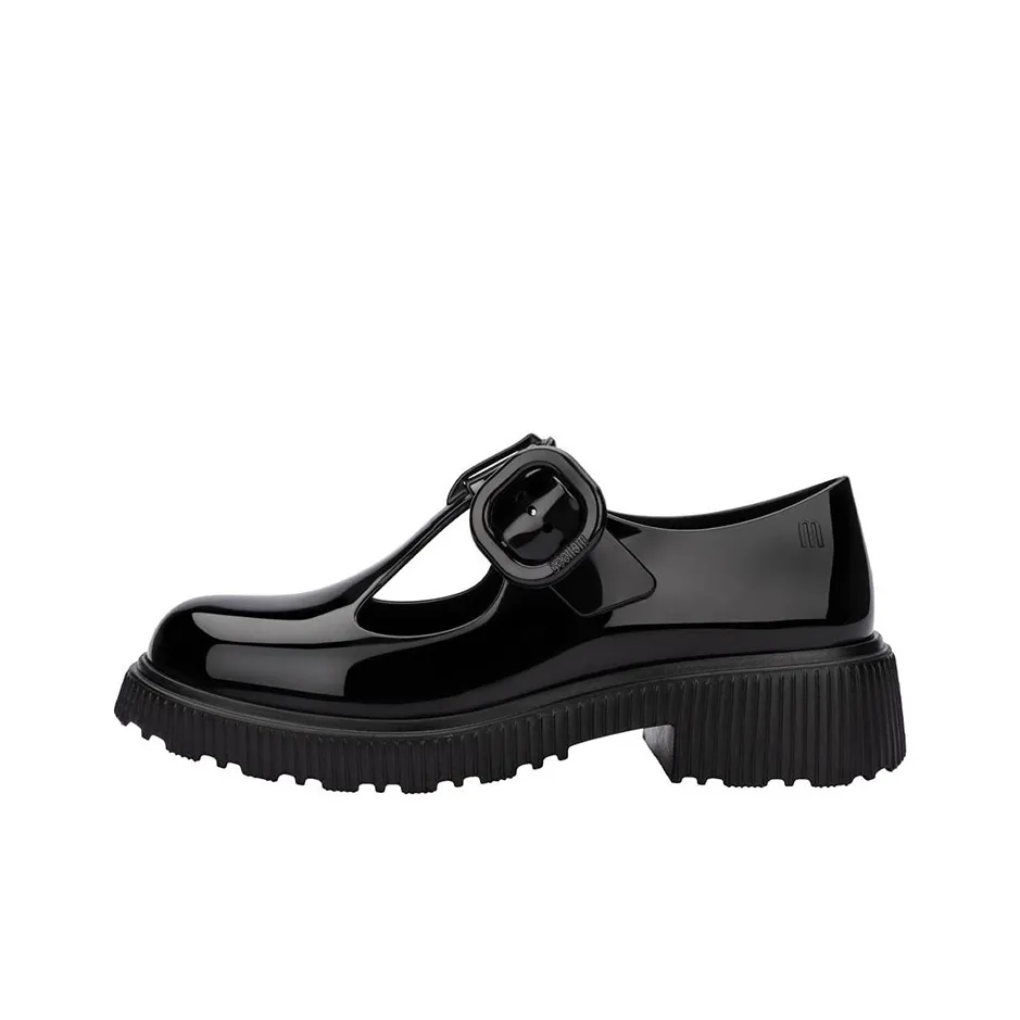 MELISSA Chunky Heel Mary Jane Shoes Women's Black