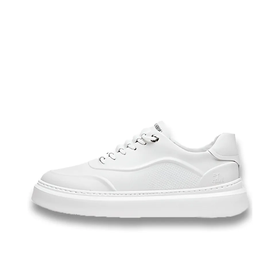 Kangaroo Head Wear Resistant Low Top Skateboard Shoes Men's White