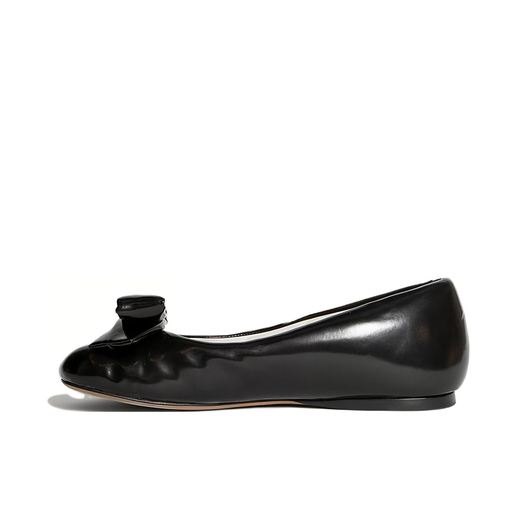 LOEWE Puffy Ballerinas Flats Black Lambskin