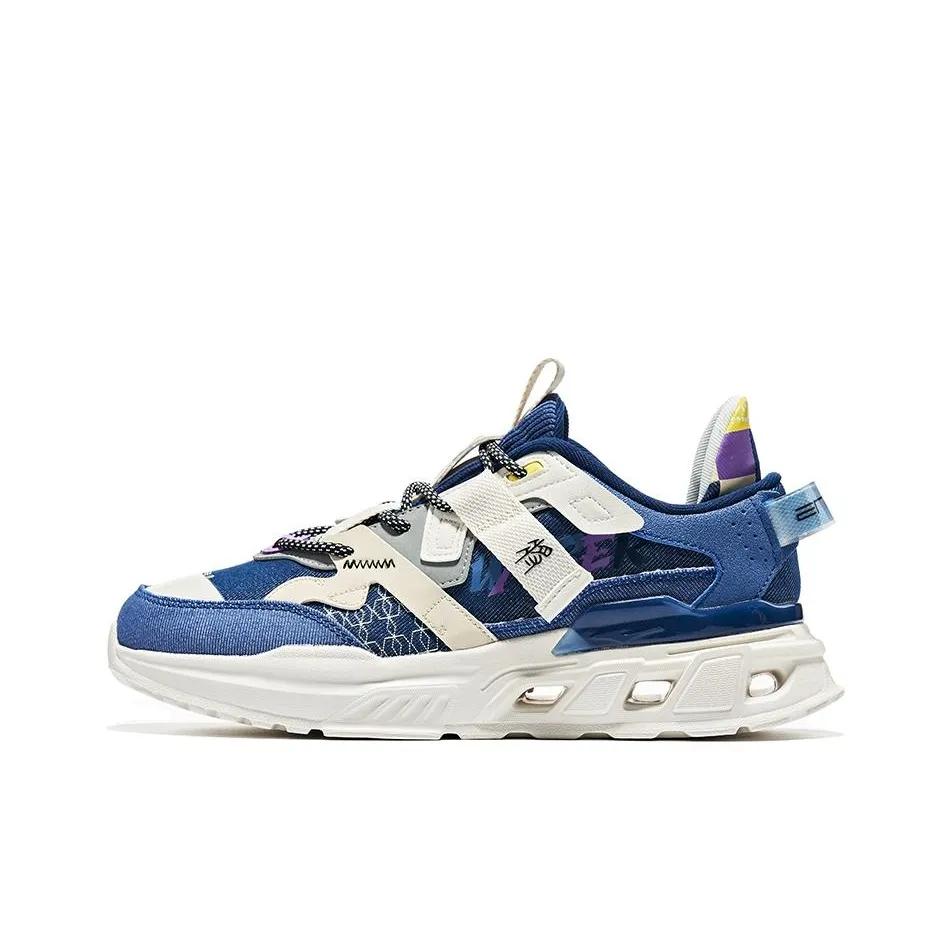 Erke Breathable And Wear-resistant Low-Top Sports Casual Shoes Women's Blue White