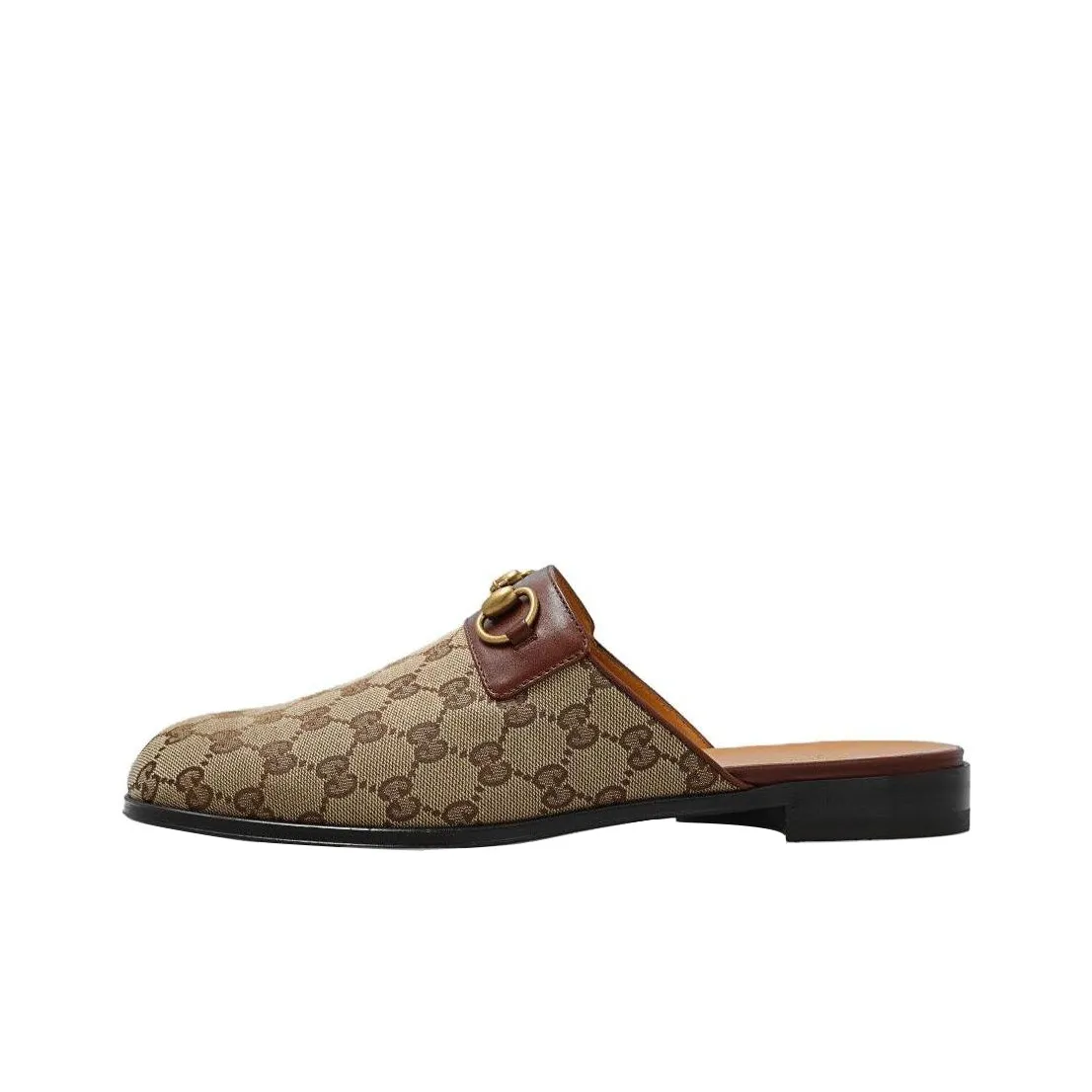 GUCCI Пряжка Horsebit Домашние тапочки Мужской Эбеновый