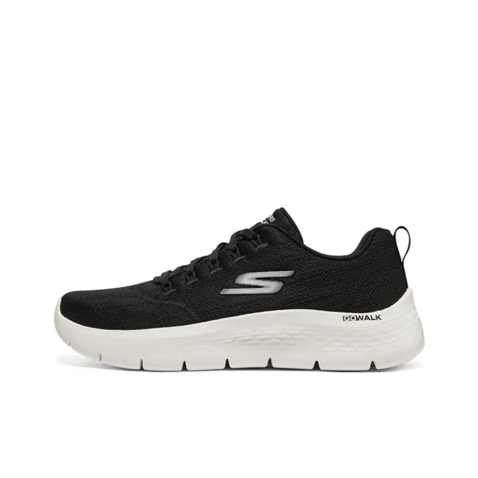 Skechers Go Walk Fle Low Top Casual Shoes Women's Black White