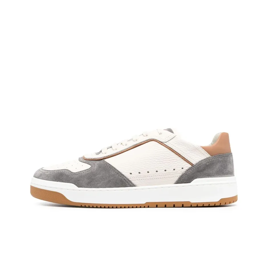 Brunello Cucinelli Skateboard Shoes Men Low Top White/Gray