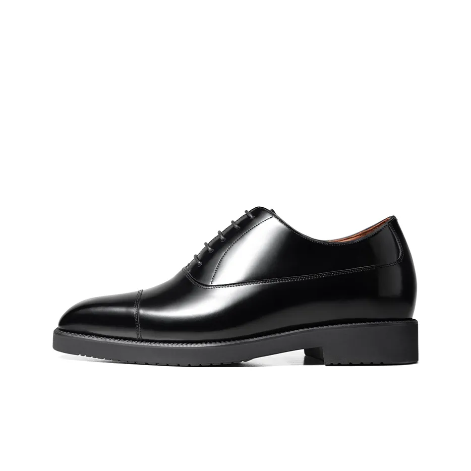 Zuti British Business Shiny Oxford Shoes Casual Shoes Men's Black