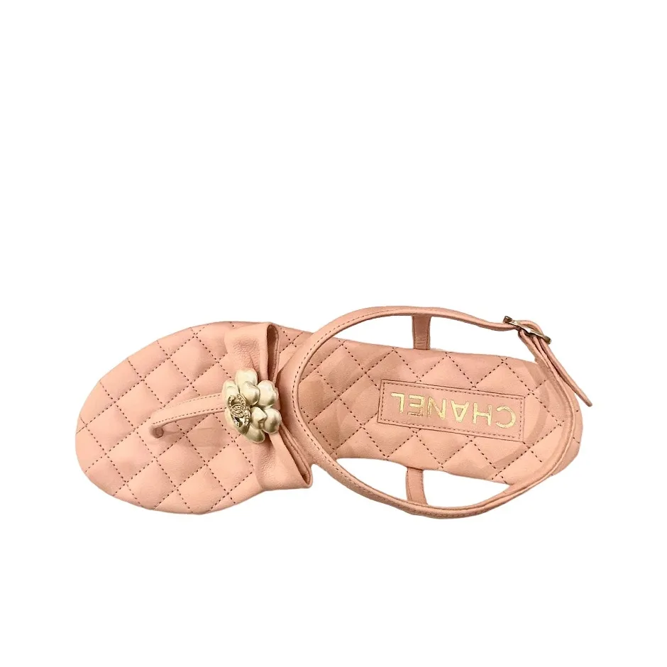 CHANEL One Strap Sandals Women's Pink