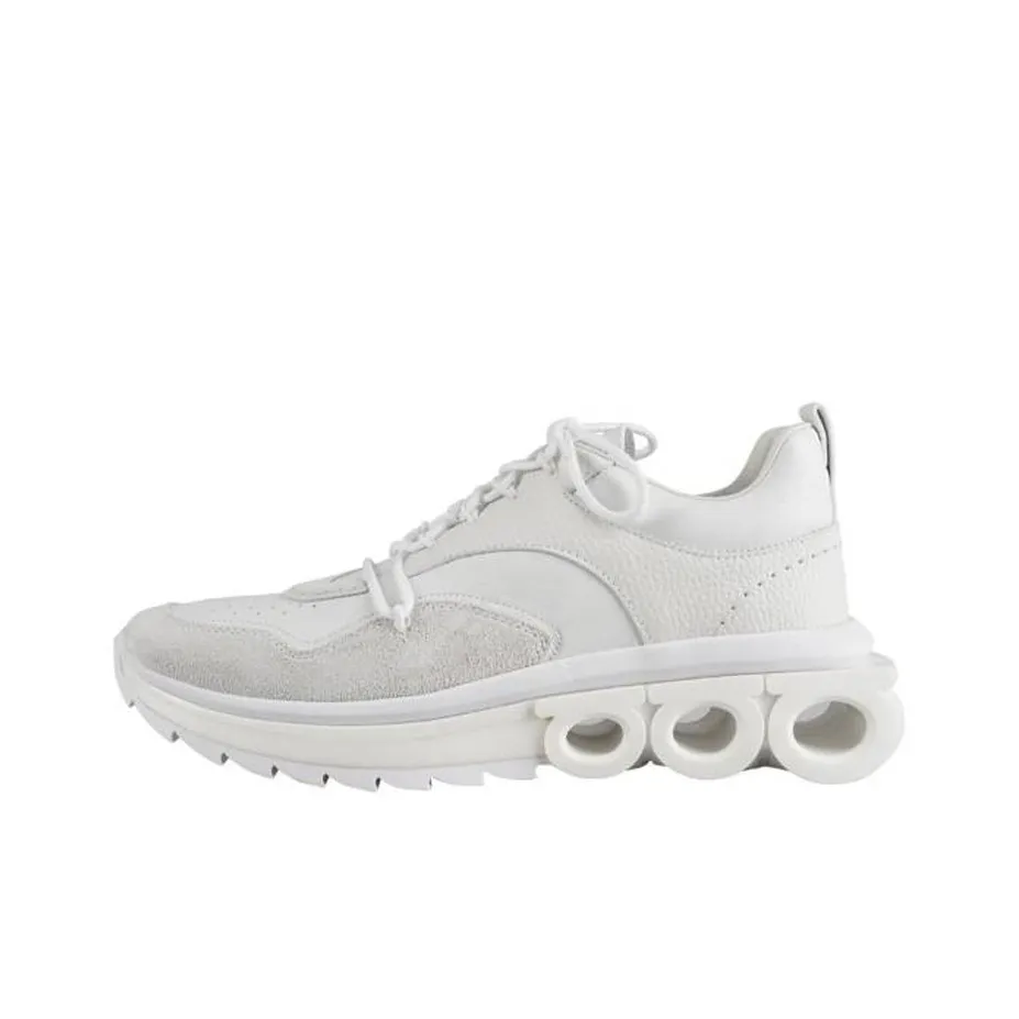 FERRAGAMO Panelled 50mm Leather Sneakers