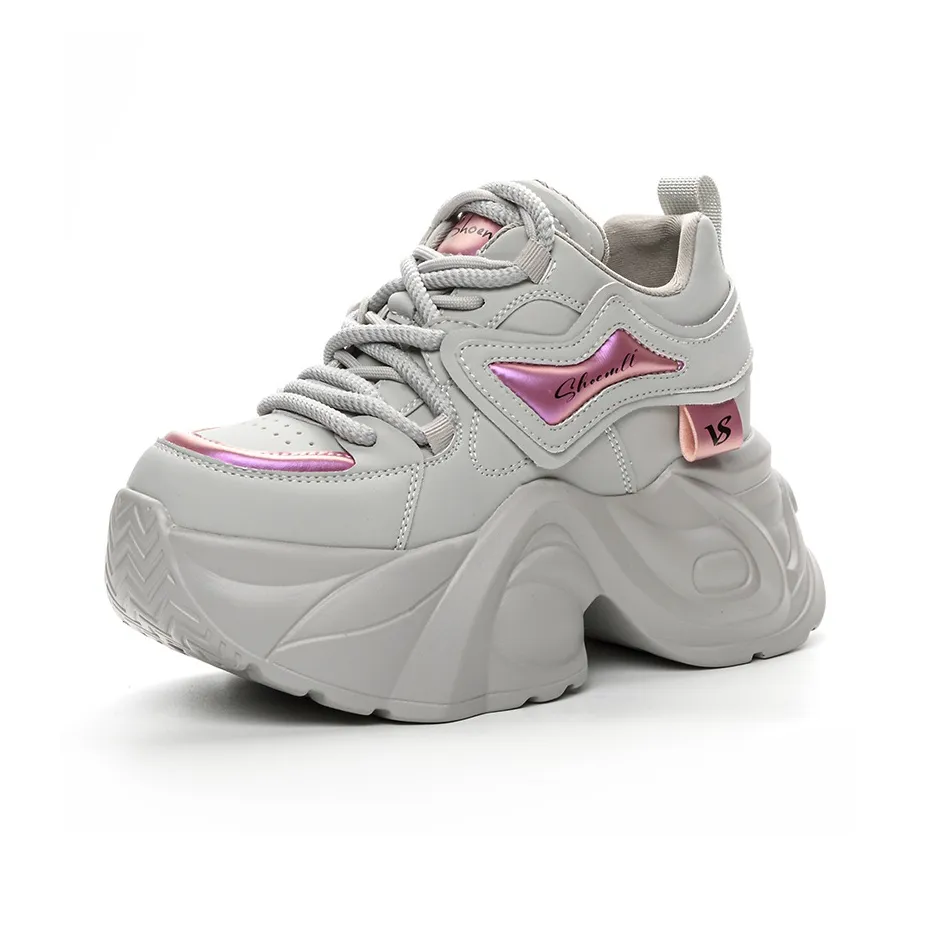 Shoe Cabinet Floral Language Low Top Chunky Sneakers Women's