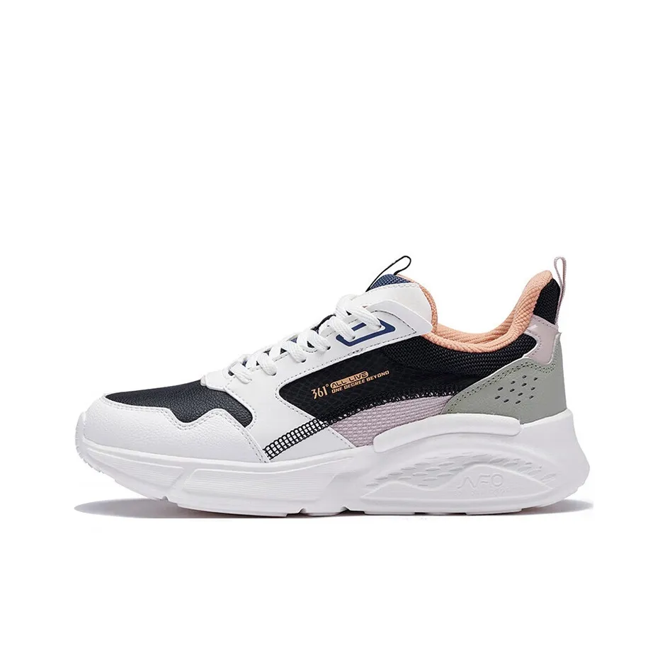 361° Легкий Износостойкий Противоскользящий Низкий Топ Спортивная Повседневная Обувь Женская Черный Белый