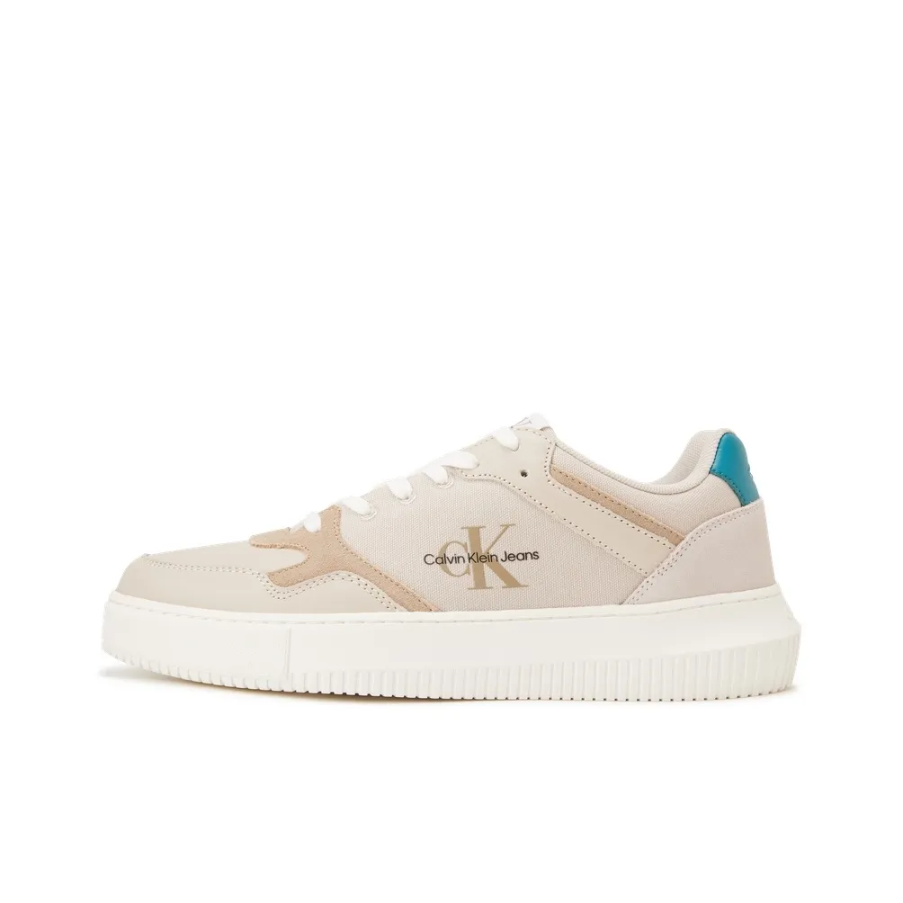CKJ CALVIN KLEIN JEANS Low Top Skateboard Shoes Men's Egg Shell Yellow