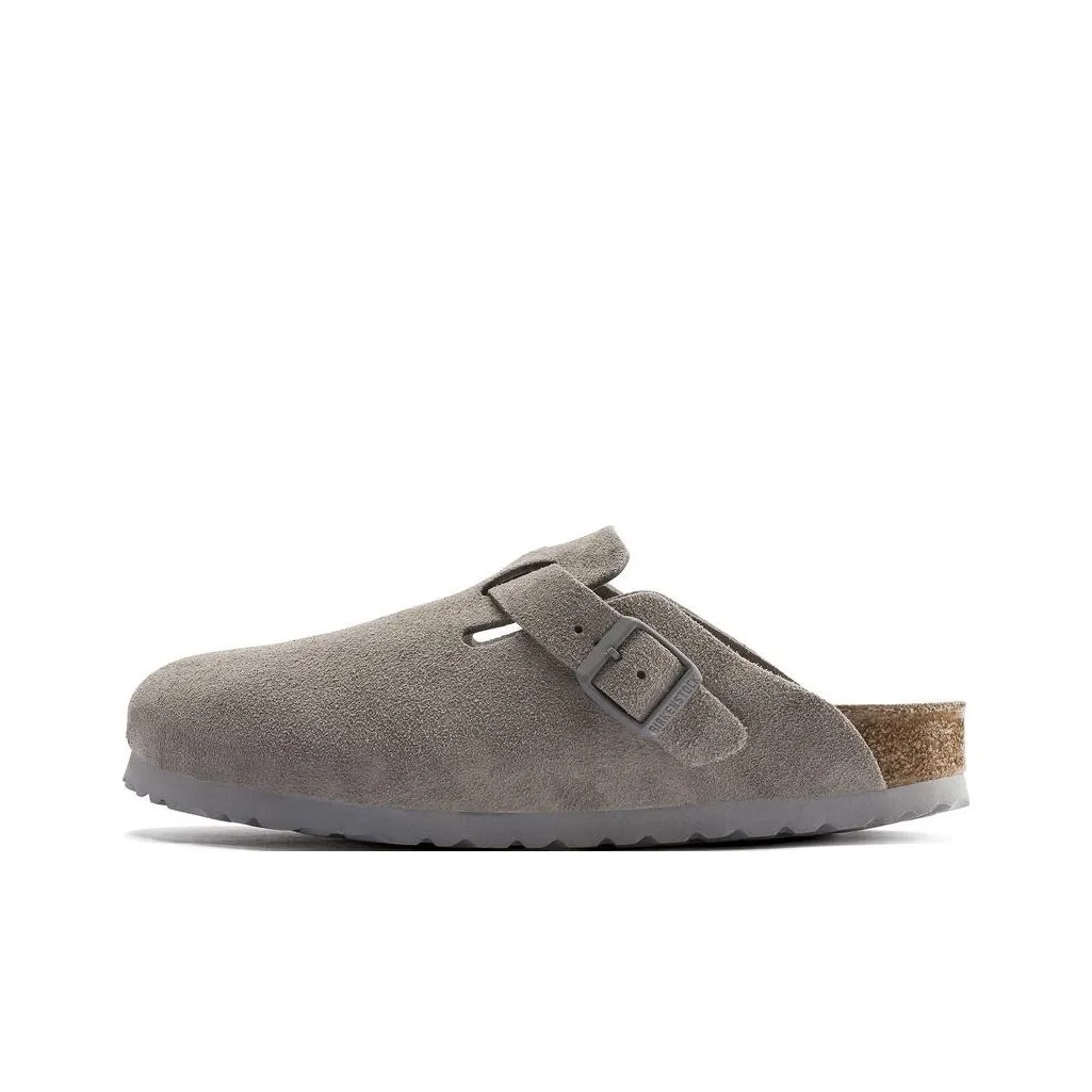 Birkenstock Boston Soft Footbed Suede Leather 'Stone Coin'