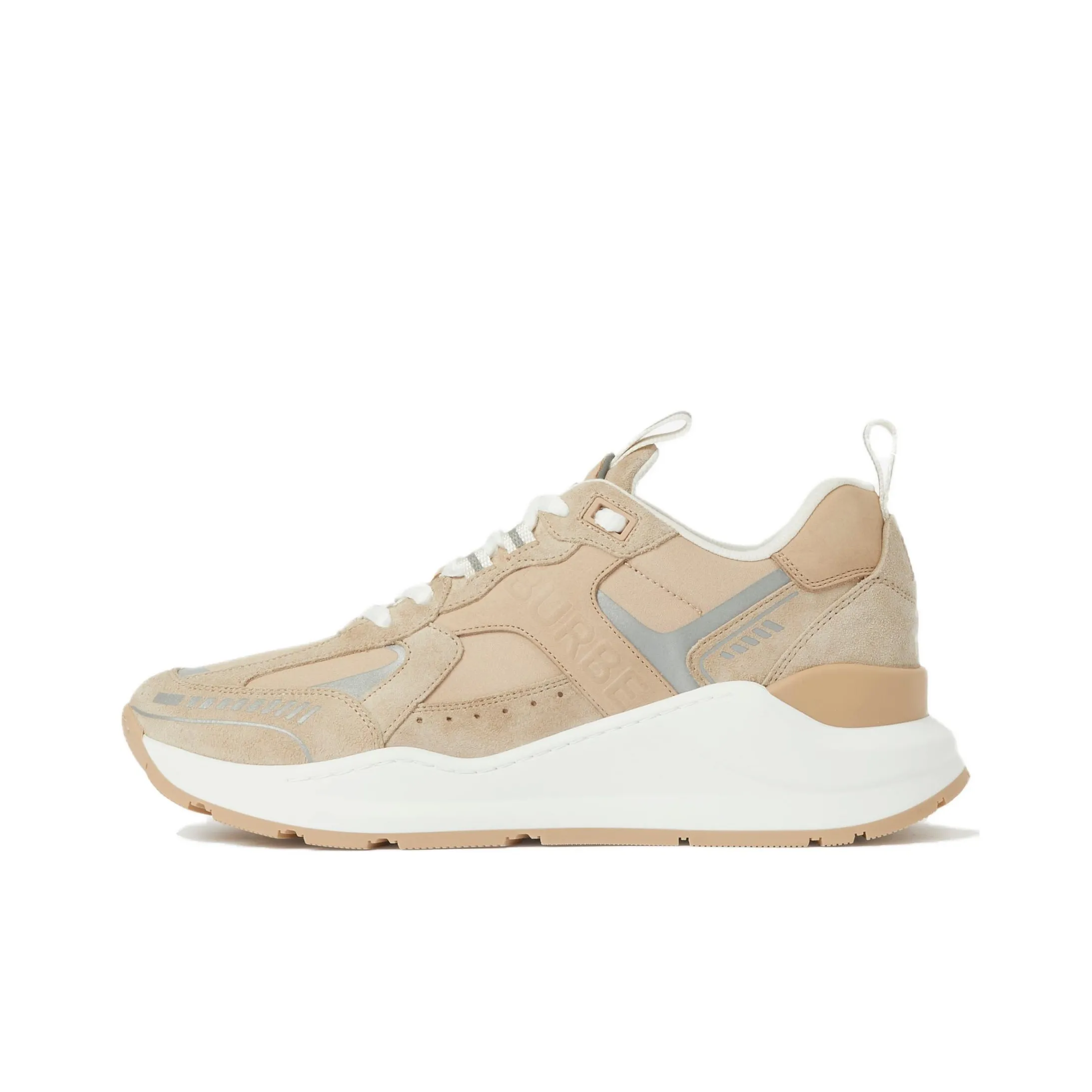 Burberry Panelled Lace-up Suede Sneakers