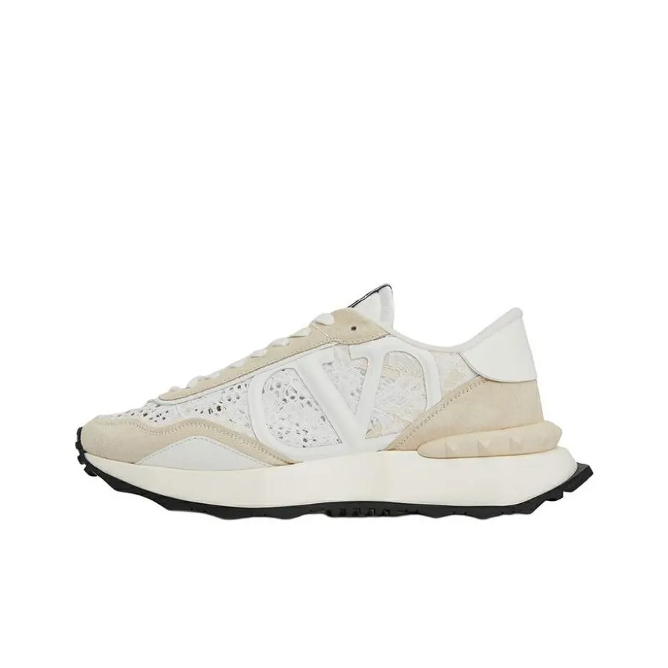 Valentino Women's Lacerunner Low 'Lace - White Ivory'
