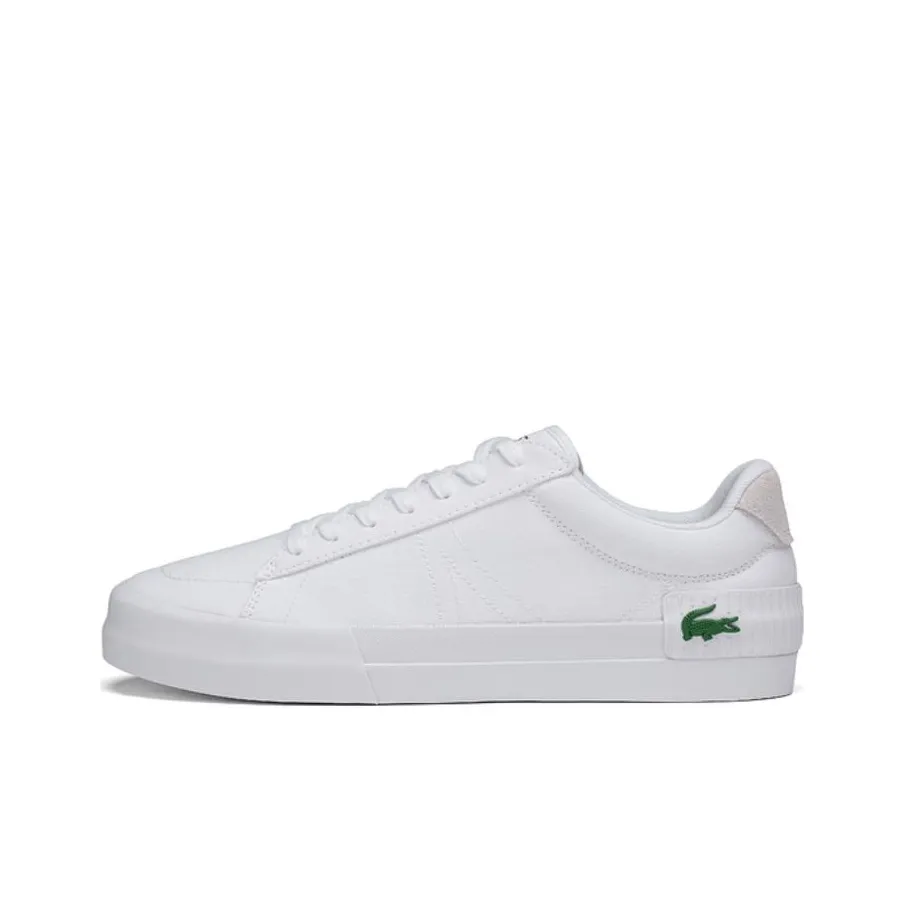 LACOSTE Low Top Skateboard Shoes Men's White