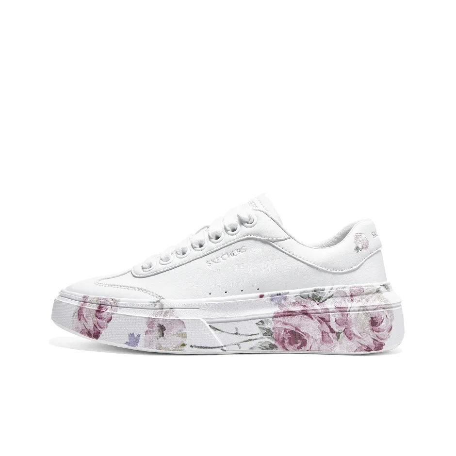 Skechers Амортизация Износостойкие Низкие Кроссовки для скейтбординга Женские Белые