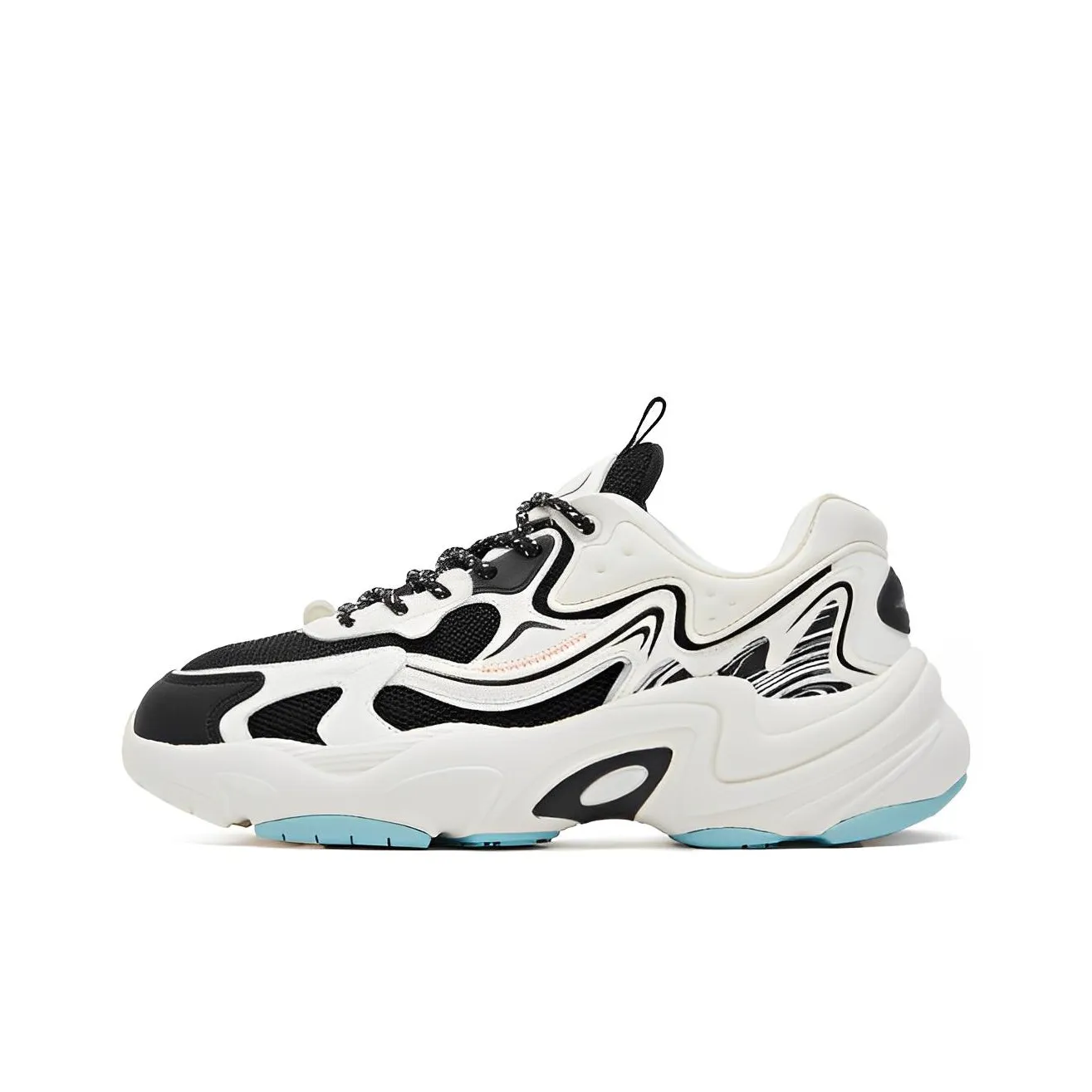 Erke Fertile Fields Амортизаторы Slip-resistant устойчивые к истиранию Низкий топ Утепленная Повседневная обувь Женская Черный Белый