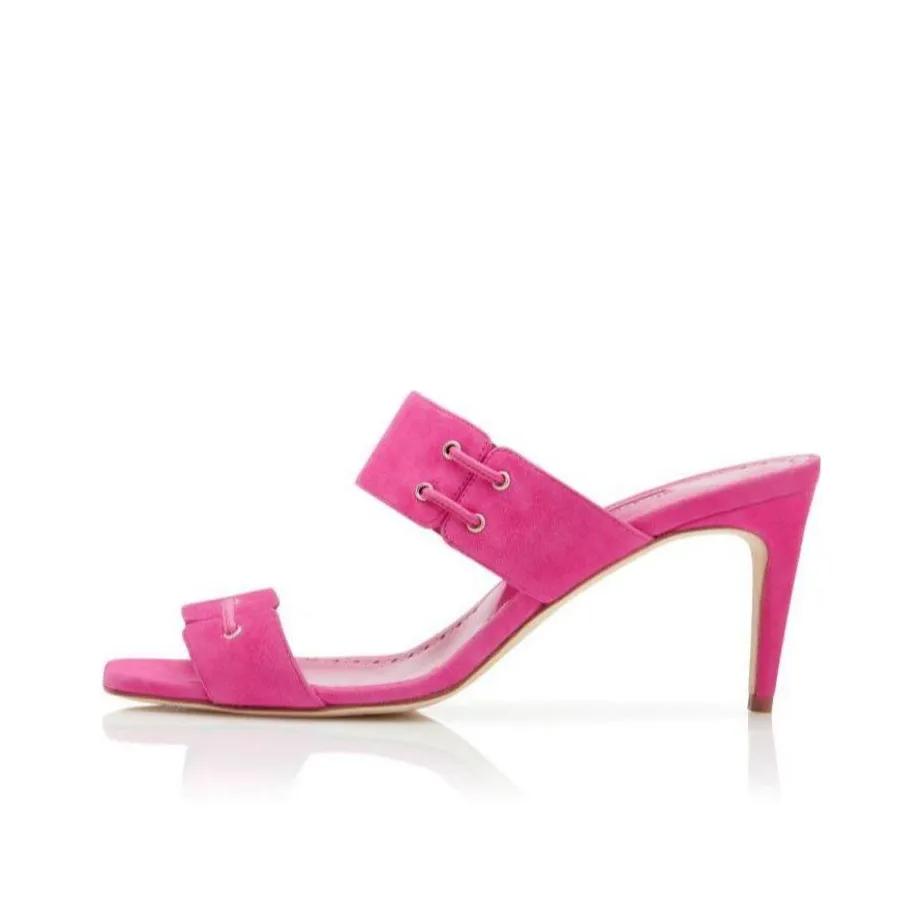 MANOLO BLAHNIK Odor Resistant Slide Slippers Women's Pink