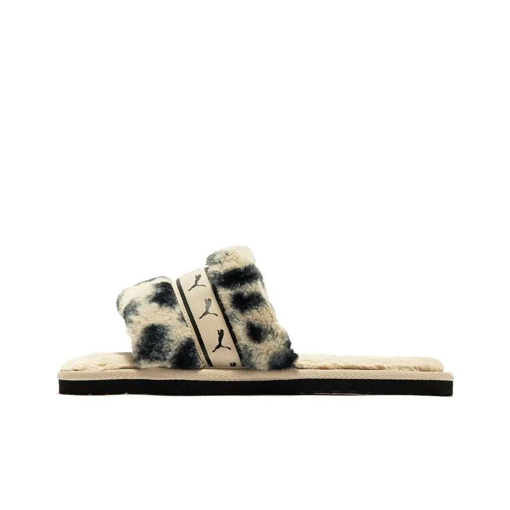 PUMA Fluff Remix Animal BX Fluff Remix Animals B Спортивные тапочки Женские Бежевый Черный