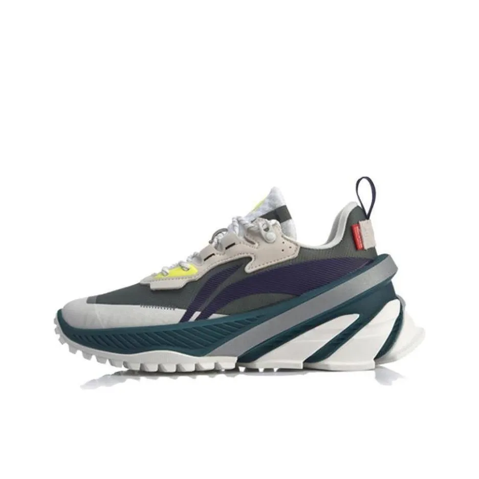 LINING Нелинейный Легкий Низкий Топ Беговые кроссовки Мужские Коричневый Фиолетовый Зеленый