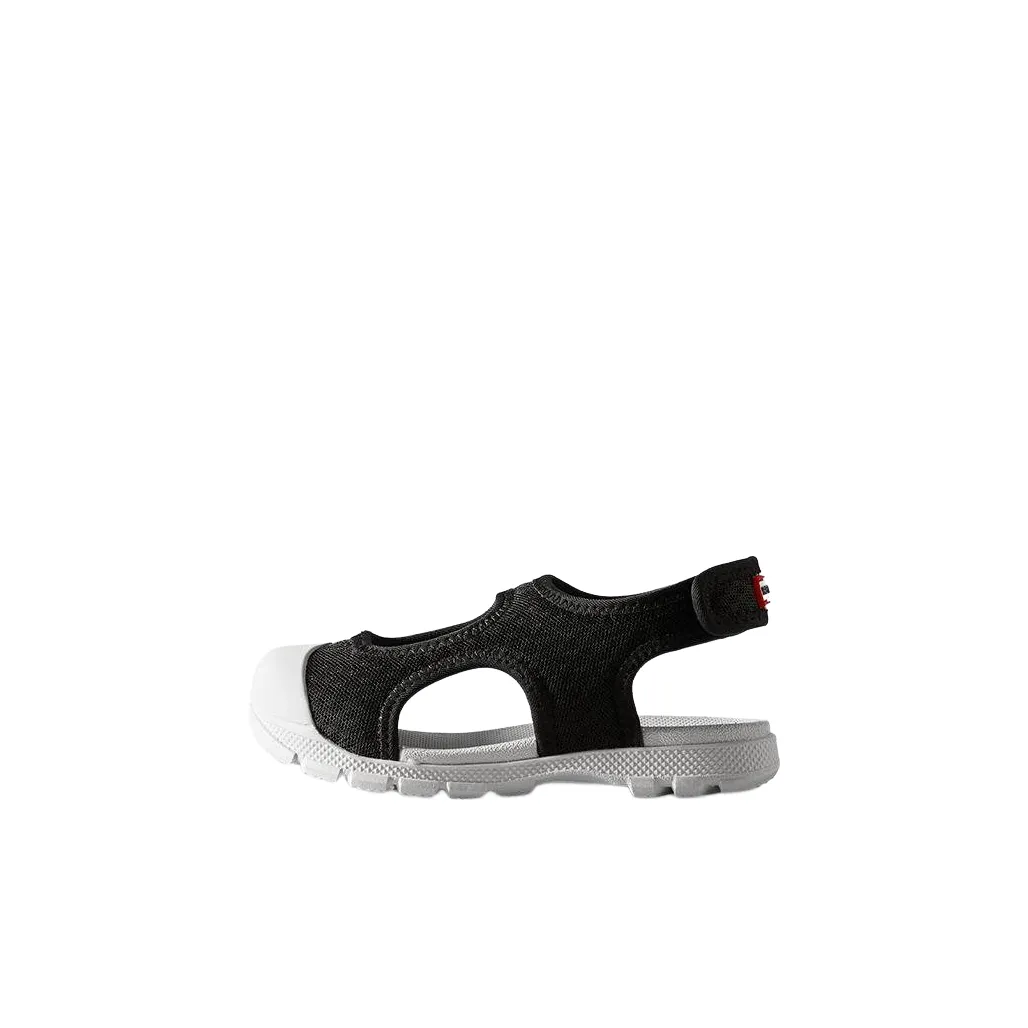 HUNTER Anti KICK Амортизирующие противоскользящие детские сандалии черно-белые для малышей и детей дошкольного возраста