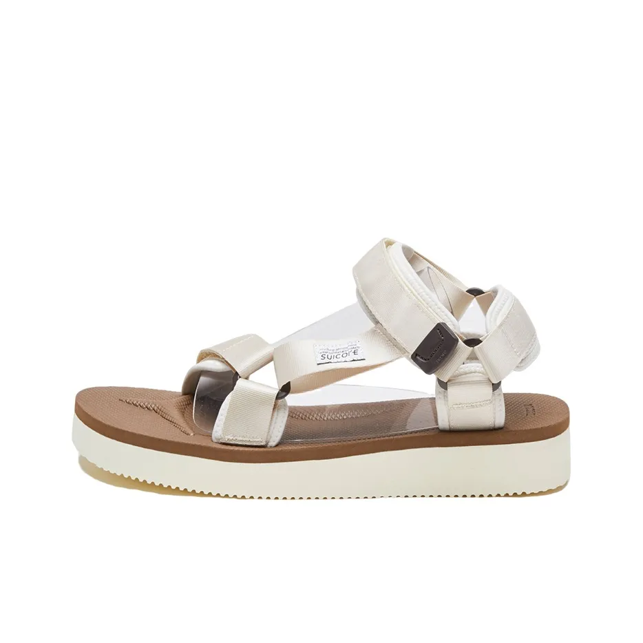 SUICOKE Модные сандалии мужские белый-коричневый