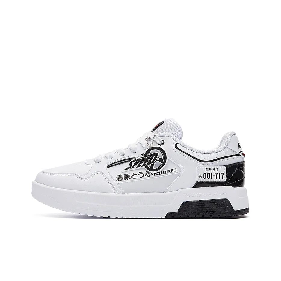 TOUWENZI D x 361° Headword D Co Branded Slip Resistant And Breathable Low Top Skateboard Shoes Women's White Black