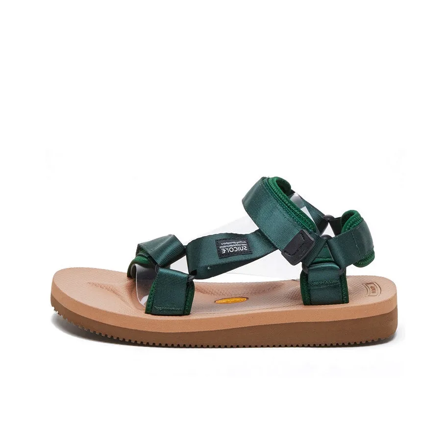 SUICOKE Модные сандалии мужские коричневые и зеленые