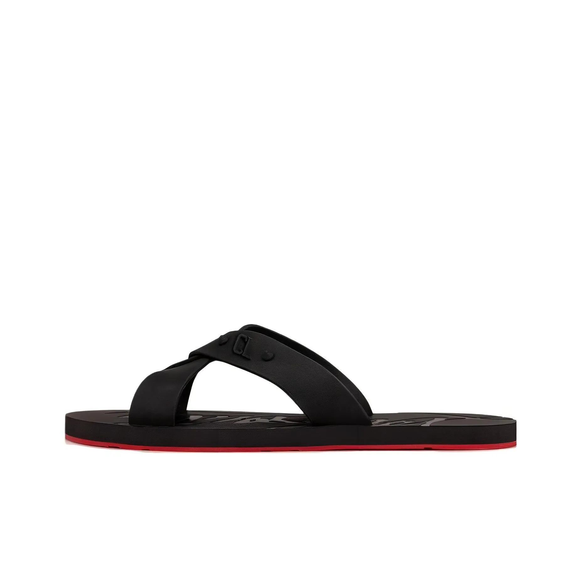 Christian Louboutin Loubi Cross Slip On Sandals