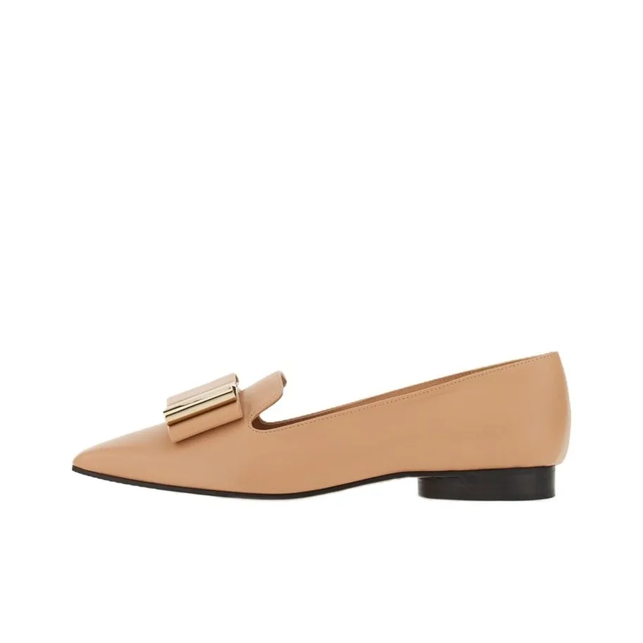 FERRAGAMO Bow-detailing Leather Loafers