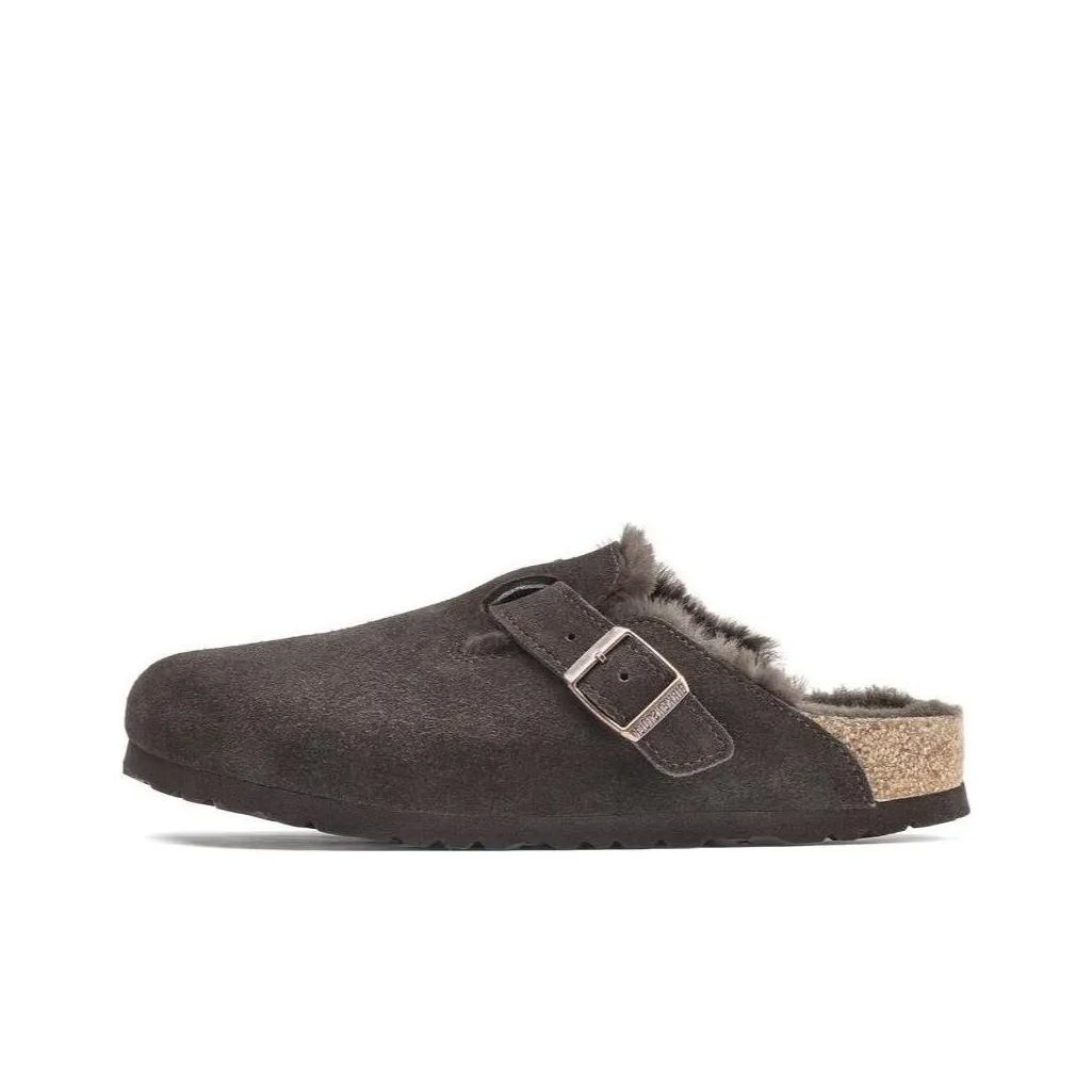 Boston Birkenstock Shearling Suede 'Mocha'