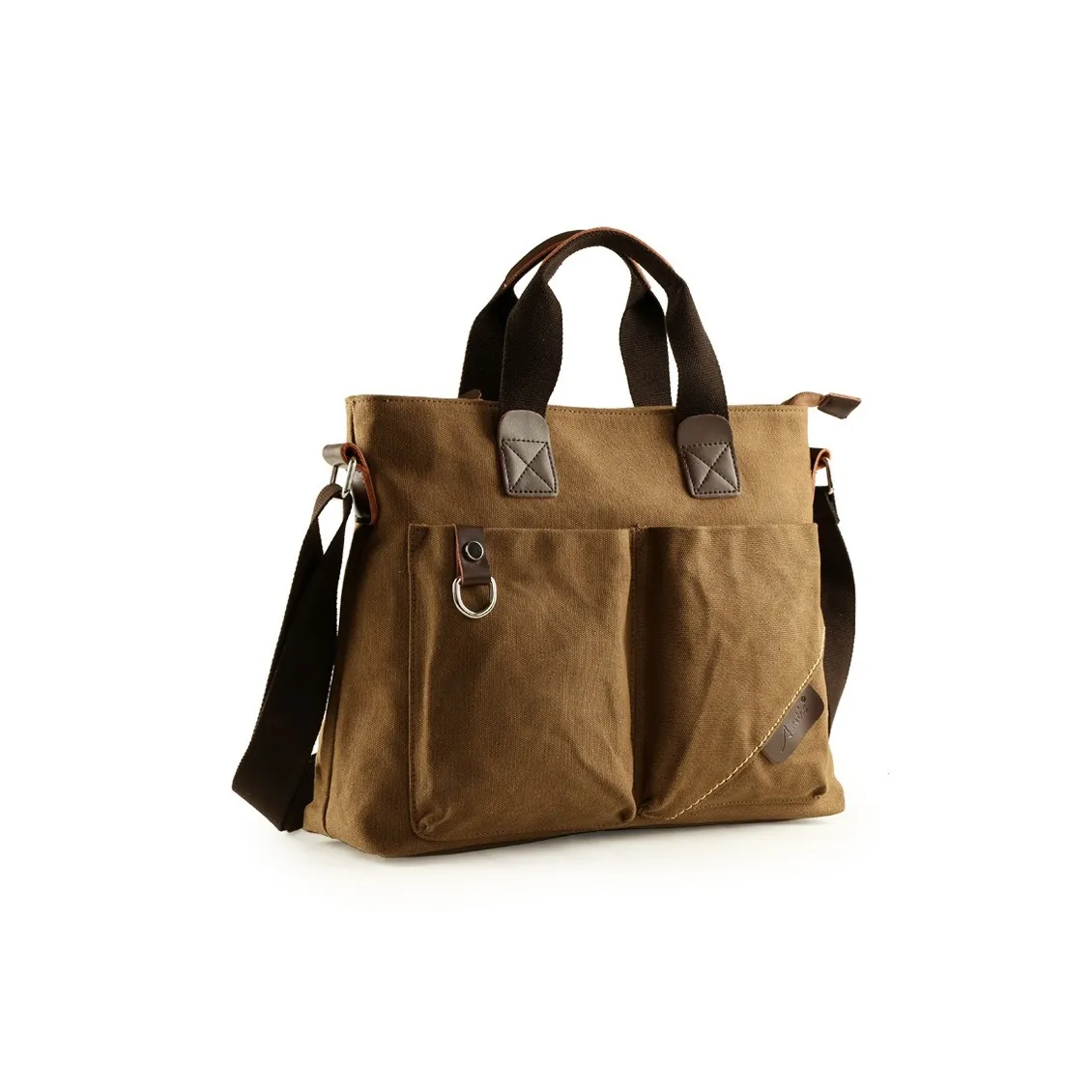 VIHUS Холст Доска Документа Сумка Стандартная Мужская Черная Кофейная