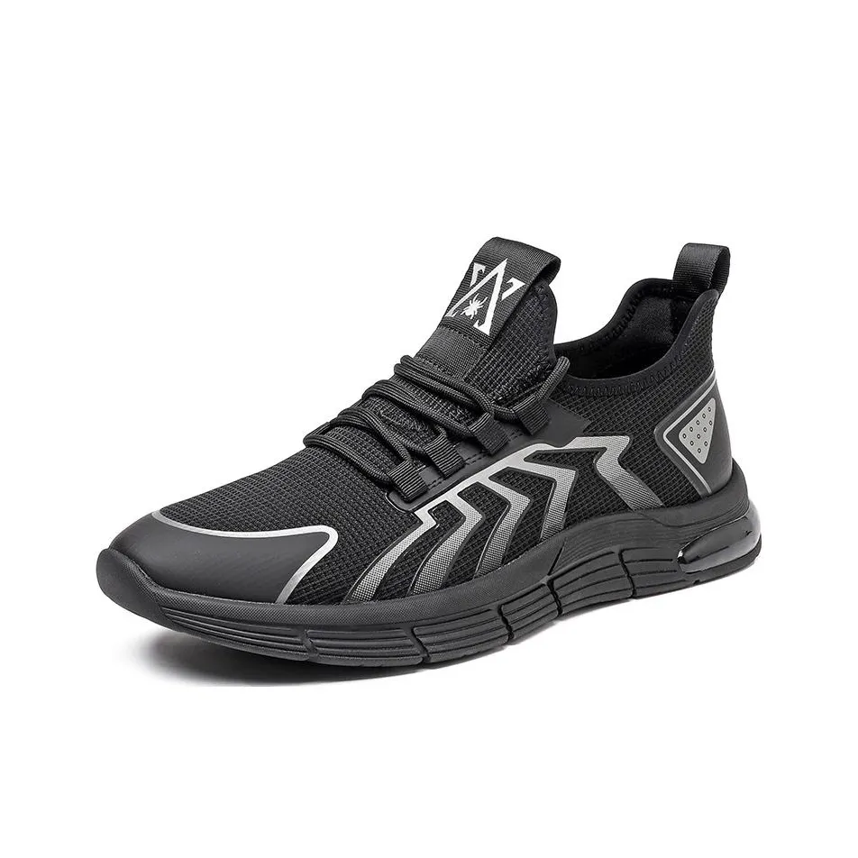 Spider King Low-Top Casual Shoes 3cm Men's Black
