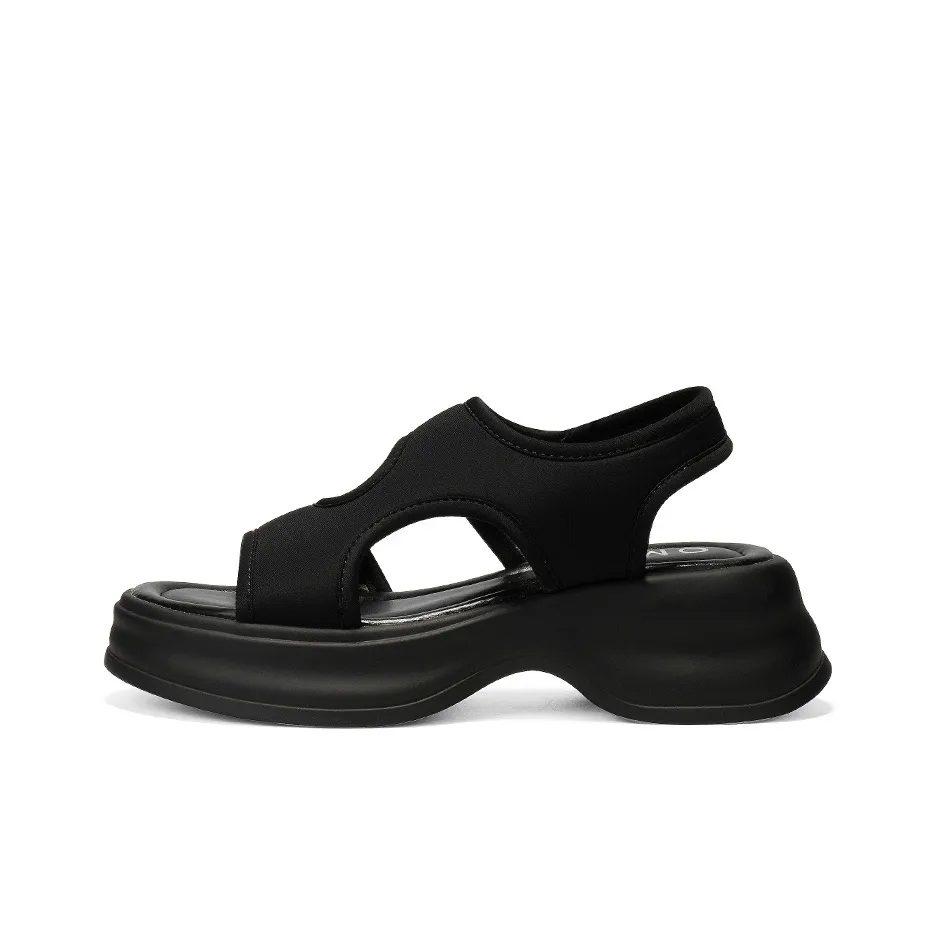 OMS Beach Sandals Women's Black/Green