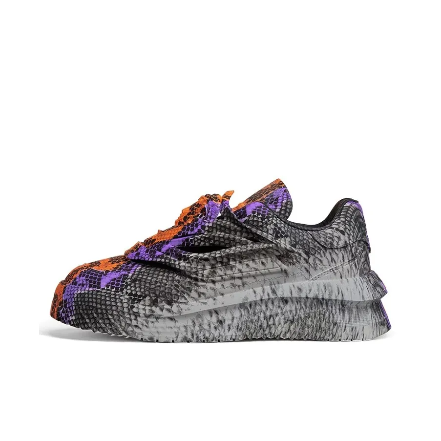 VERSACE Odissea Caged Rubber Medusa Sneaker 'Grey Orange Python'