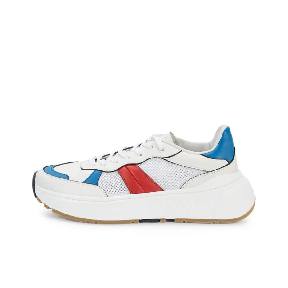 Bottega Veneta Abrasion Resistant Low Top Casual Shoes Men's White Blue