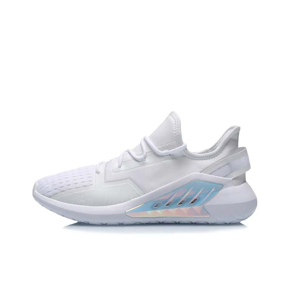 LiNing Anti Slip Sportz Resistant Low Top Casual Running Shoes Men's White