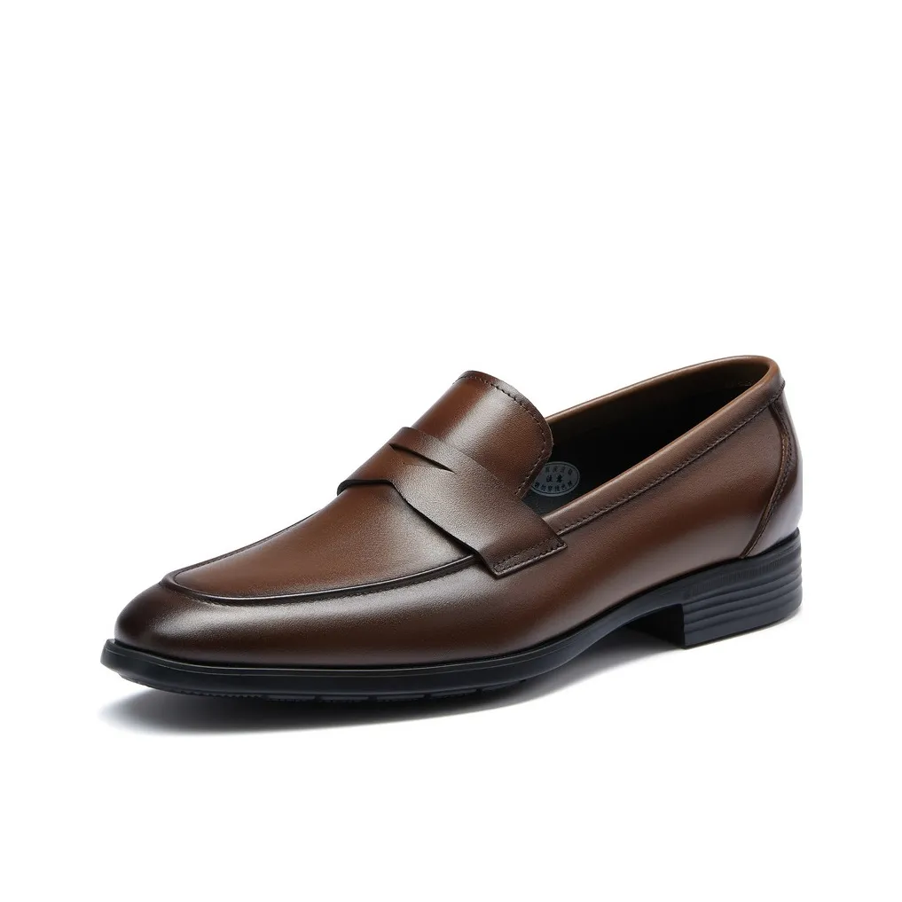 SEVEN Dress Shoes Men's Low Top Coffee