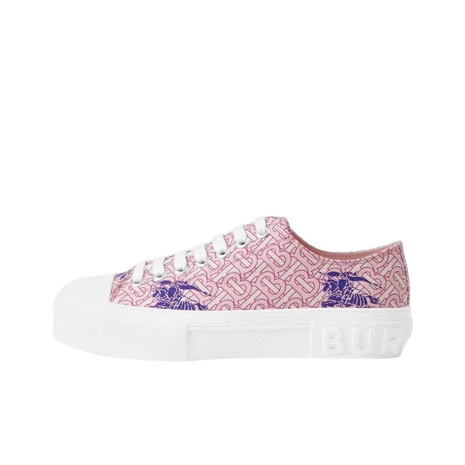 Burberry EKD Monogram Pattern Flatform Pink Women's