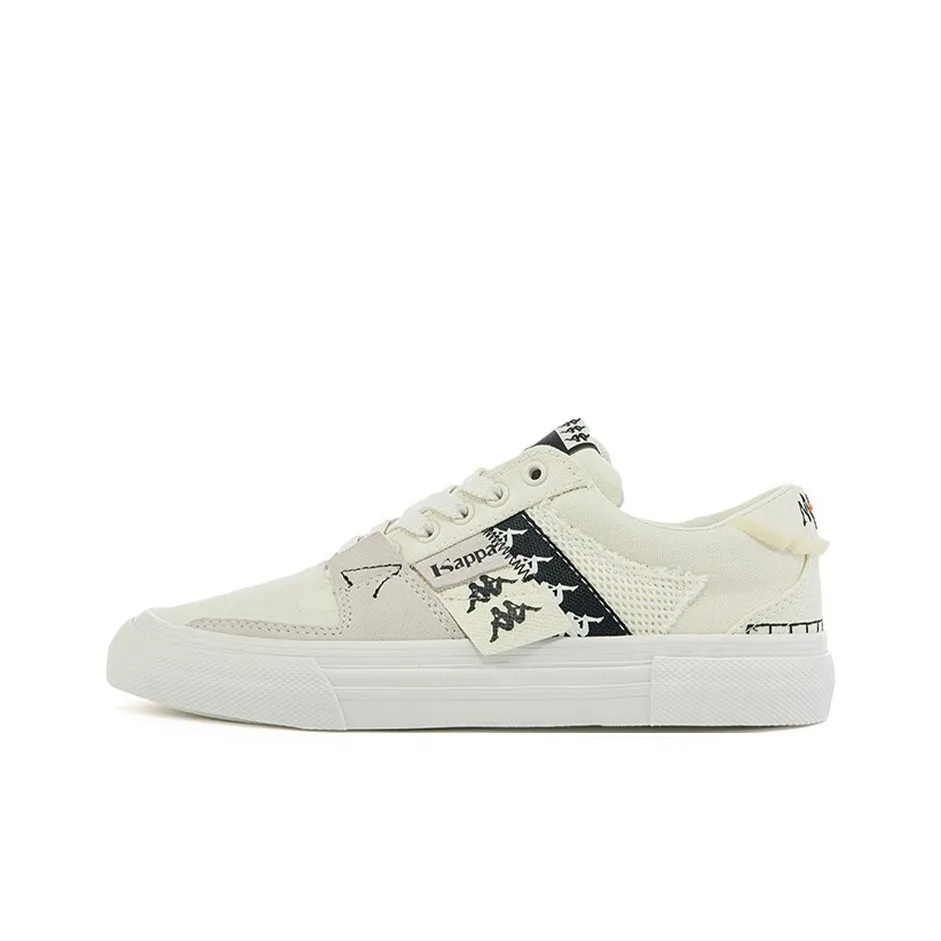 Kappa Durable Lightweight And Breathable Low-Top Skateboard Shoes Unisex Black White