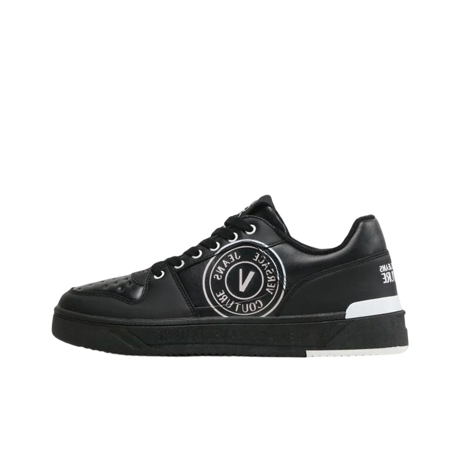 VERSACE JEANS Stylish Skateboarding Shoes Men's Black