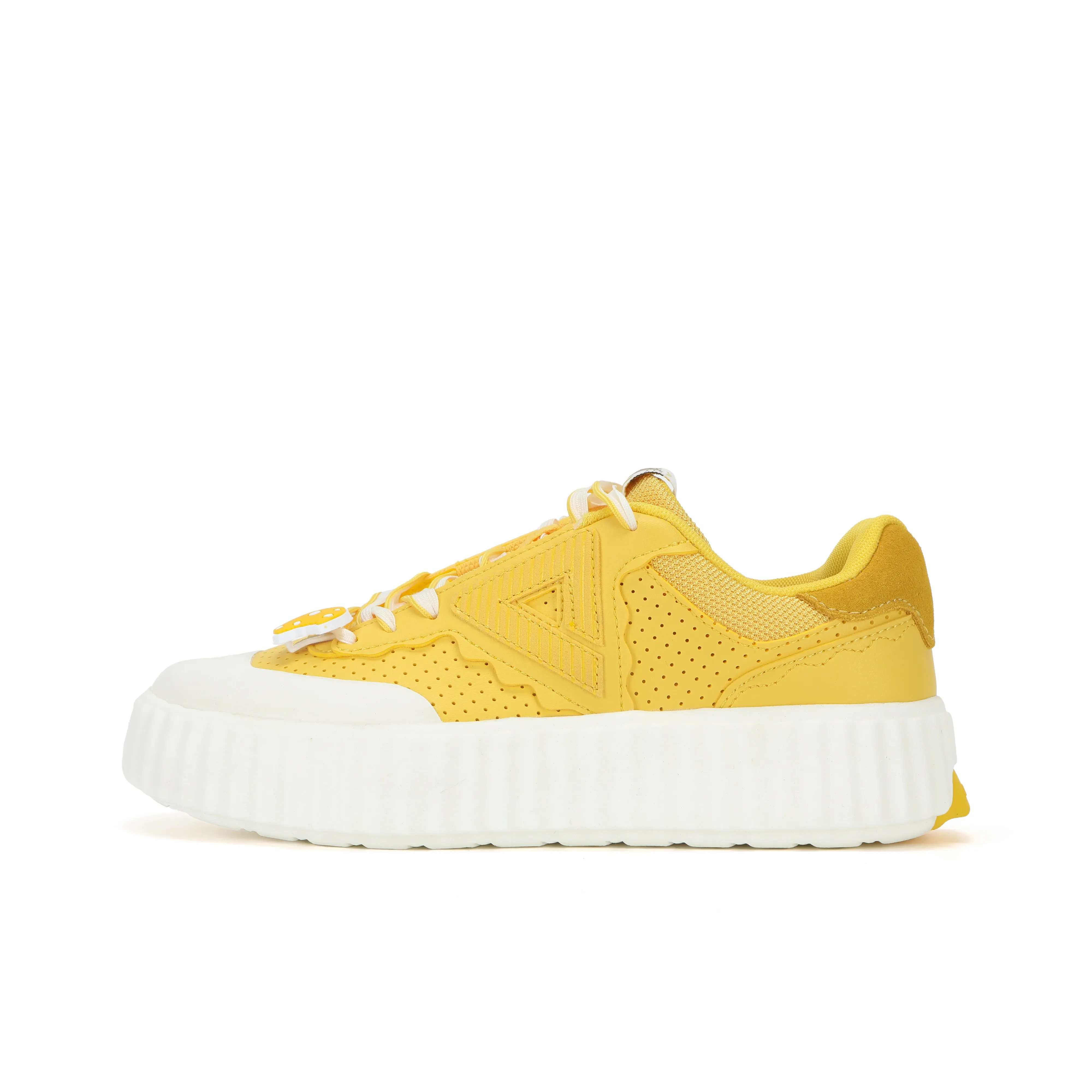 PEAK Anti Slip And Wear Resistant Height Increasing Low Top Skateboard Shoes Women's Cheese Yellow
