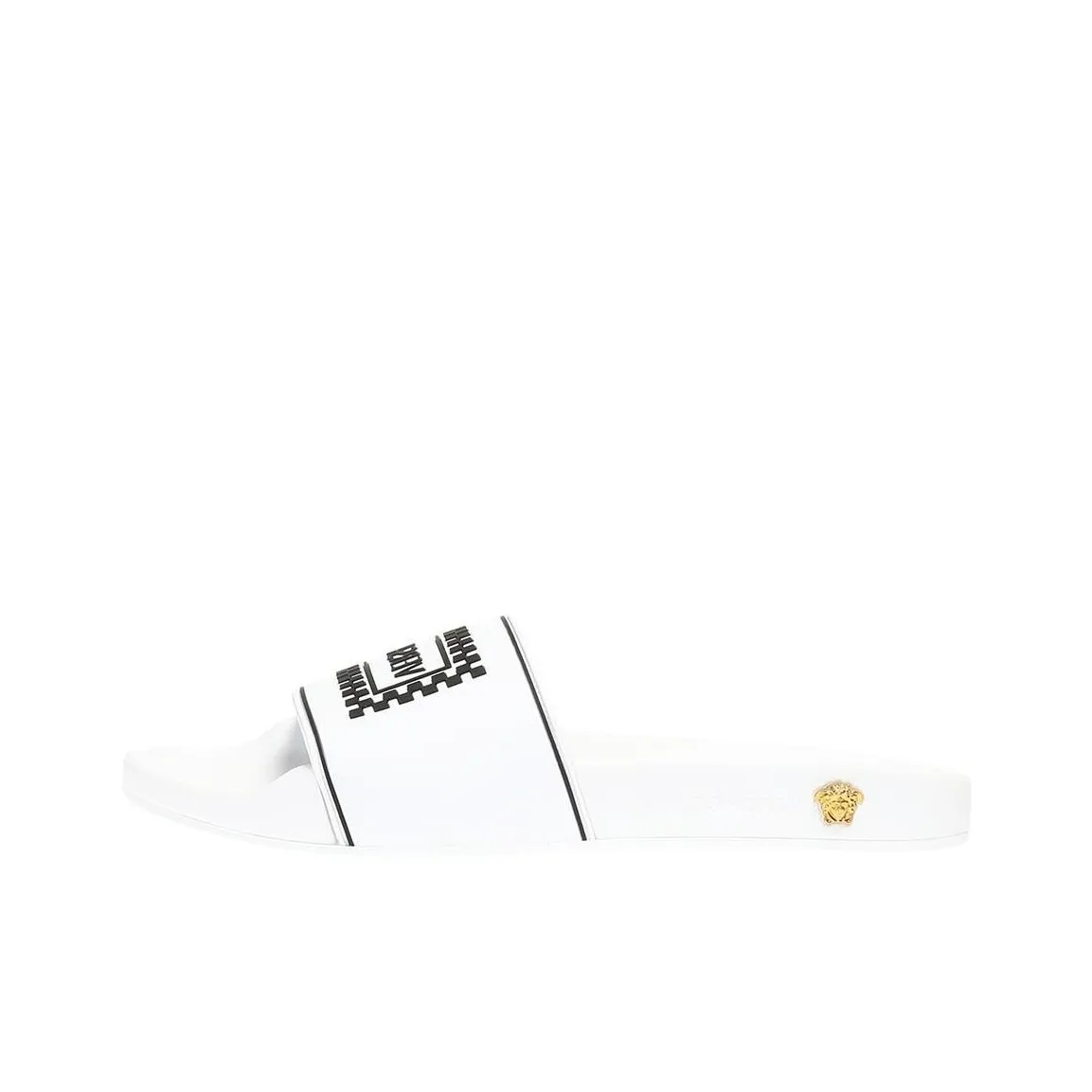 VERSACE Rubber Sole Odor Resistant Slide Slippers Women's White