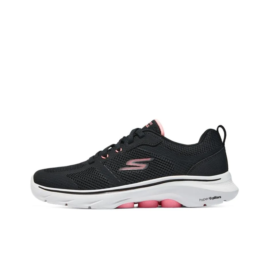 Skechers GO WALK 7 Амортизация и Дышащий Низкий Топ Повседневные Беговые кроссовки Женские Черные