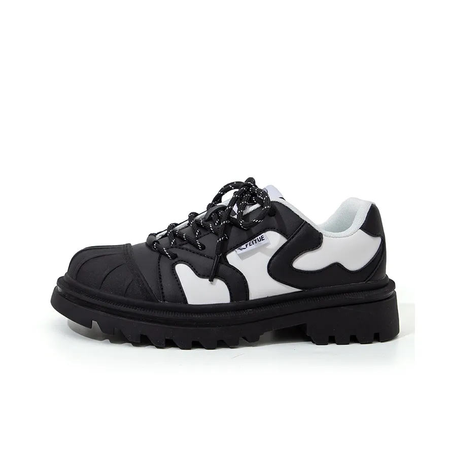 Feiyue Low-Top Skateboard Shoes Women's Black White